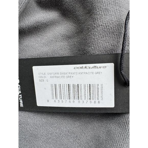 Cold Culture Script Sweatpants Antracite Grey Small - Picture 12 of 12